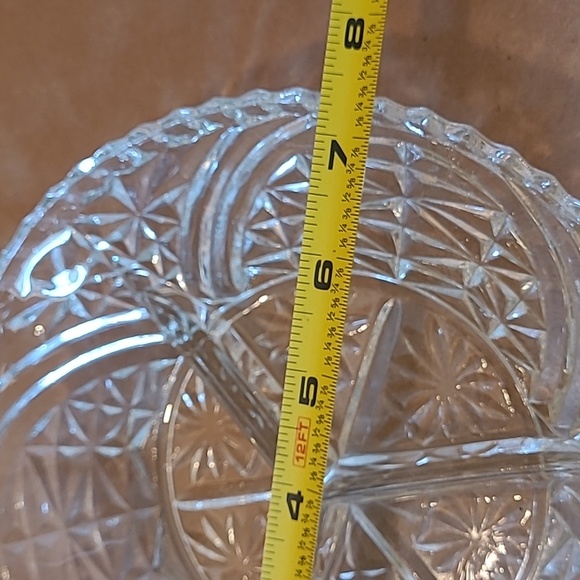 VINTAGE Clear Glass Divided Dish or Trinket Tray - Picture 8 of 8
